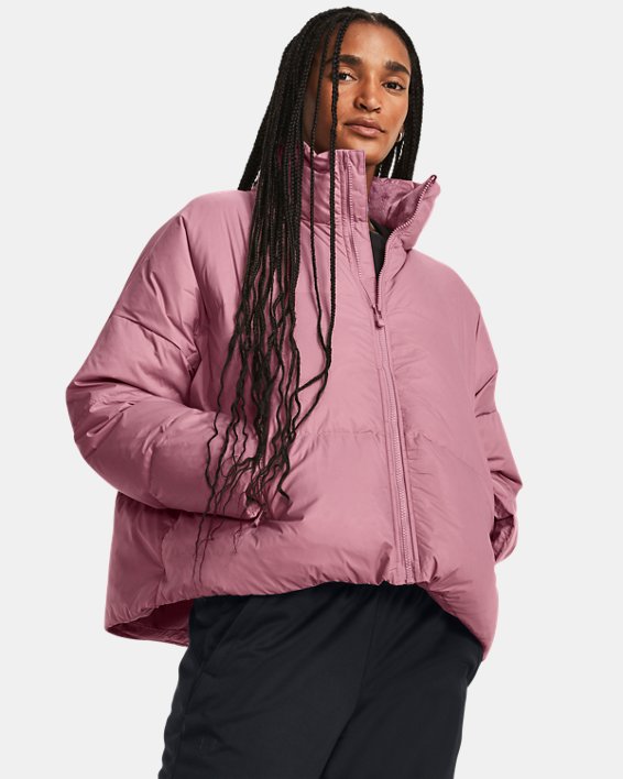 Women's ColdGear® Infrared Down Puffer Jacket, Pink, pdpMainDesktop image number 0
